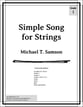 Simple Song for Strings Orchestra sheet music cover